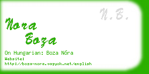 nora boza business card